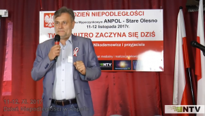 Wystąpienie Janusza Zagórskiego na imprezie Dzień Niepodległości w Anpolu