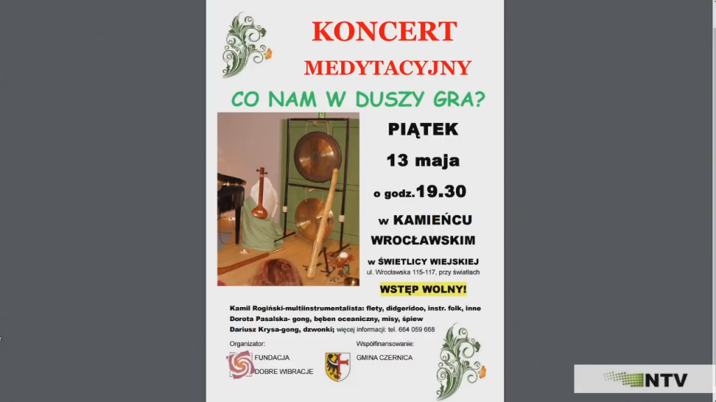 Zaproszenie na Koncert Medytacyjny - Co nam w duszy gra - 9.05.2016